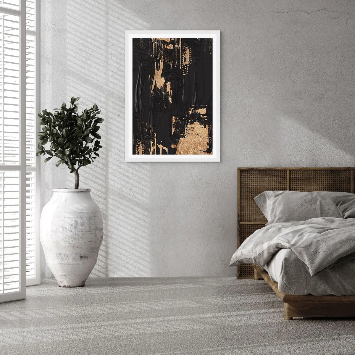 Poster in een witte lijst - Spoor van aanraking - 30x40 cm