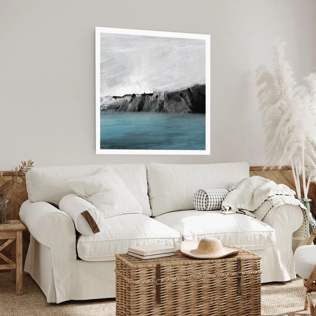 Poster - Water – aarde: botsing der elementen - 40x40 cm