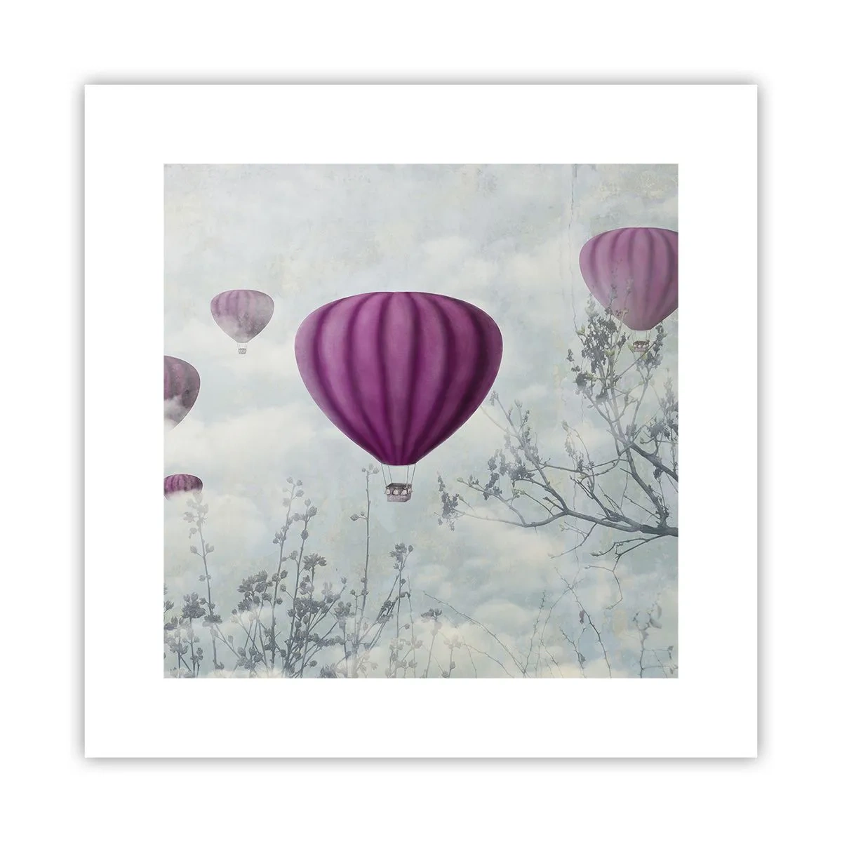 Poster - Als schepen in de lucht - 30x30 cm