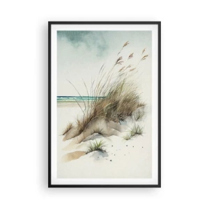 Poster in een zwarte lijst - Bedekt met zand - 61x91 cm