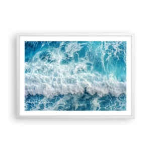 Poster in een witte lijst - Vrolijk en springend - 70x50 cm