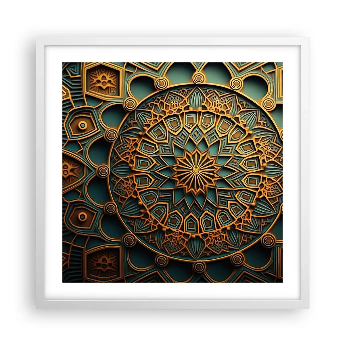 Poster in een witte lijst - In Arabische sfeer - 50x50 cm