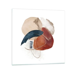 Schilderen op glas - Ovale compositie - 50x50 cm