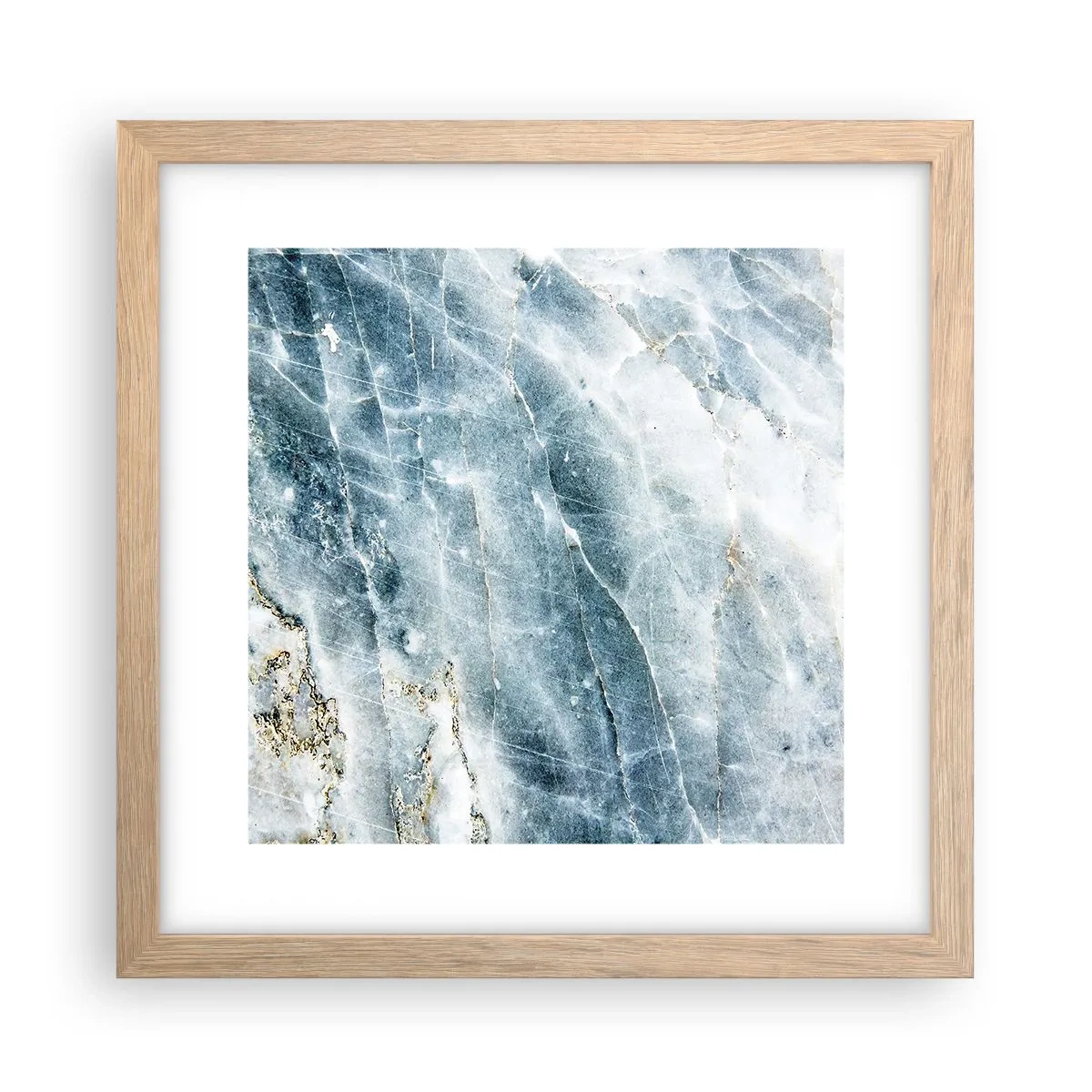 Een poster in een licht eiken lijst - Ijs wereld - 30x30 cm