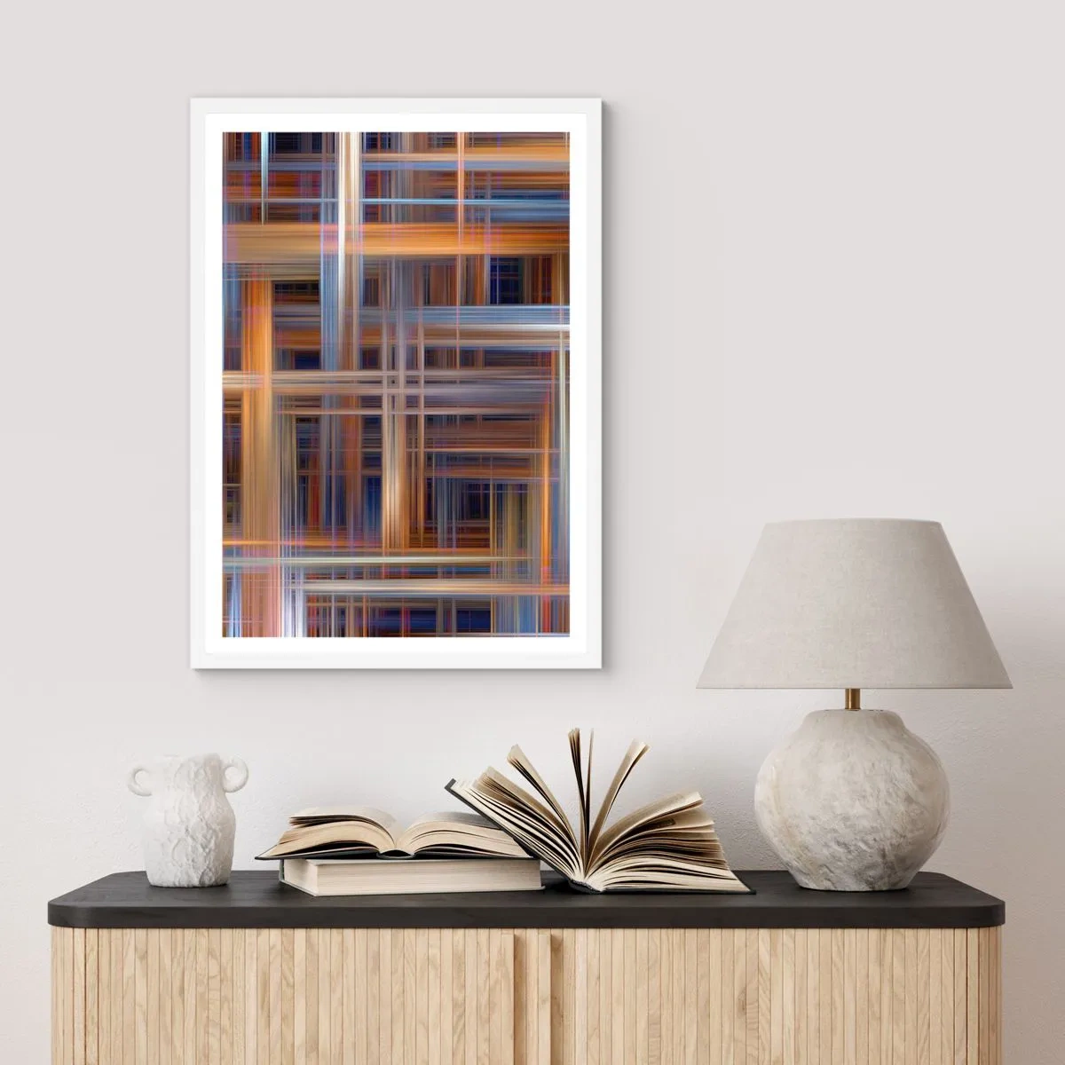 Poster in een witte lijst - Geweven van licht - 61x91 cm