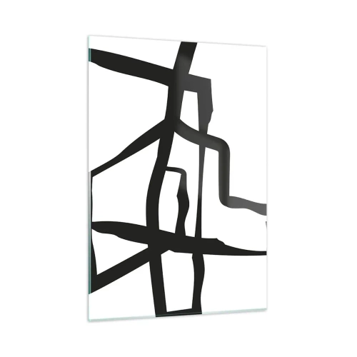 Schilderen op glas - Zwart-wit ontwerp - 50x70 cm