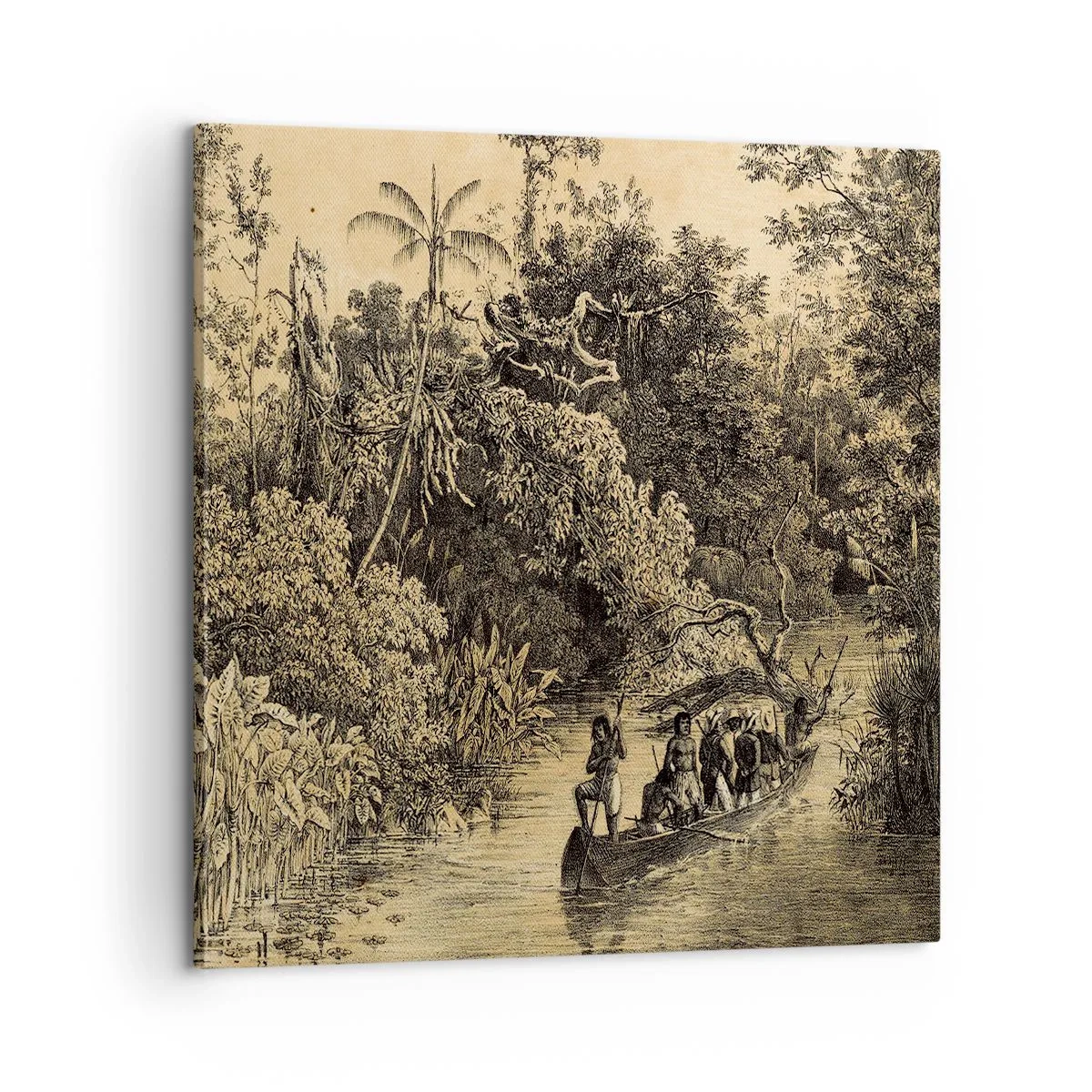 Schilderen op canvas - Expeditie naar de bron - 60x60 cm