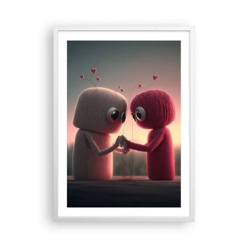 Poster in een witte lijst - Iedereen mag liefhebben - 50x70 cm