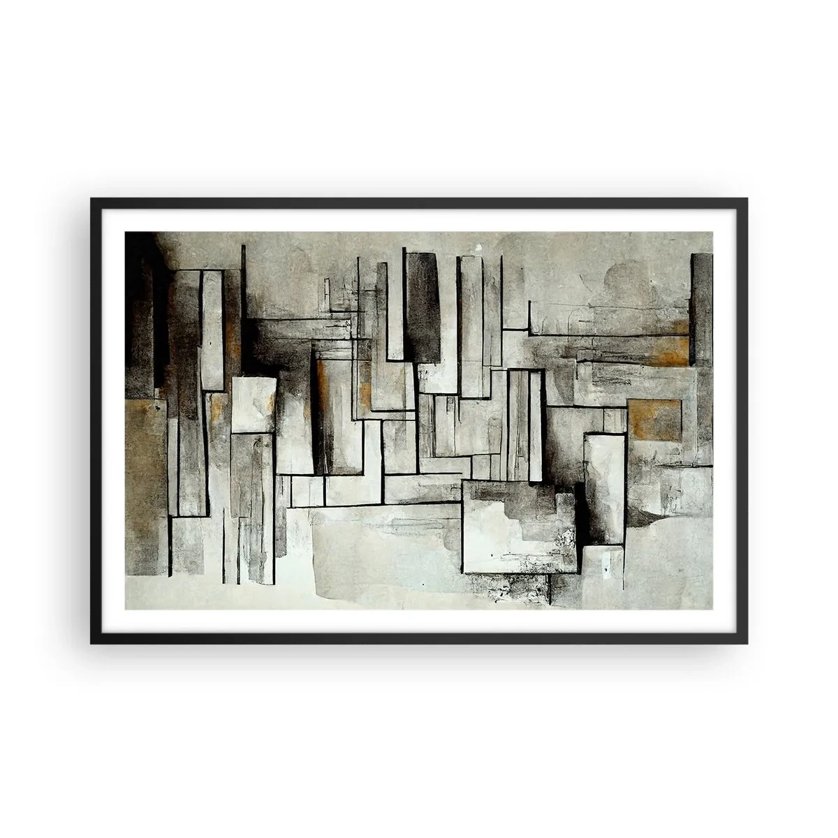 Poster in een zwarte lijst - De kracht van eenvoud - 91x61 cm