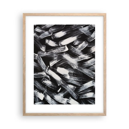 Een poster in een licht eiken lijst - Abstractie in de industriële spirit - 40x50 cm