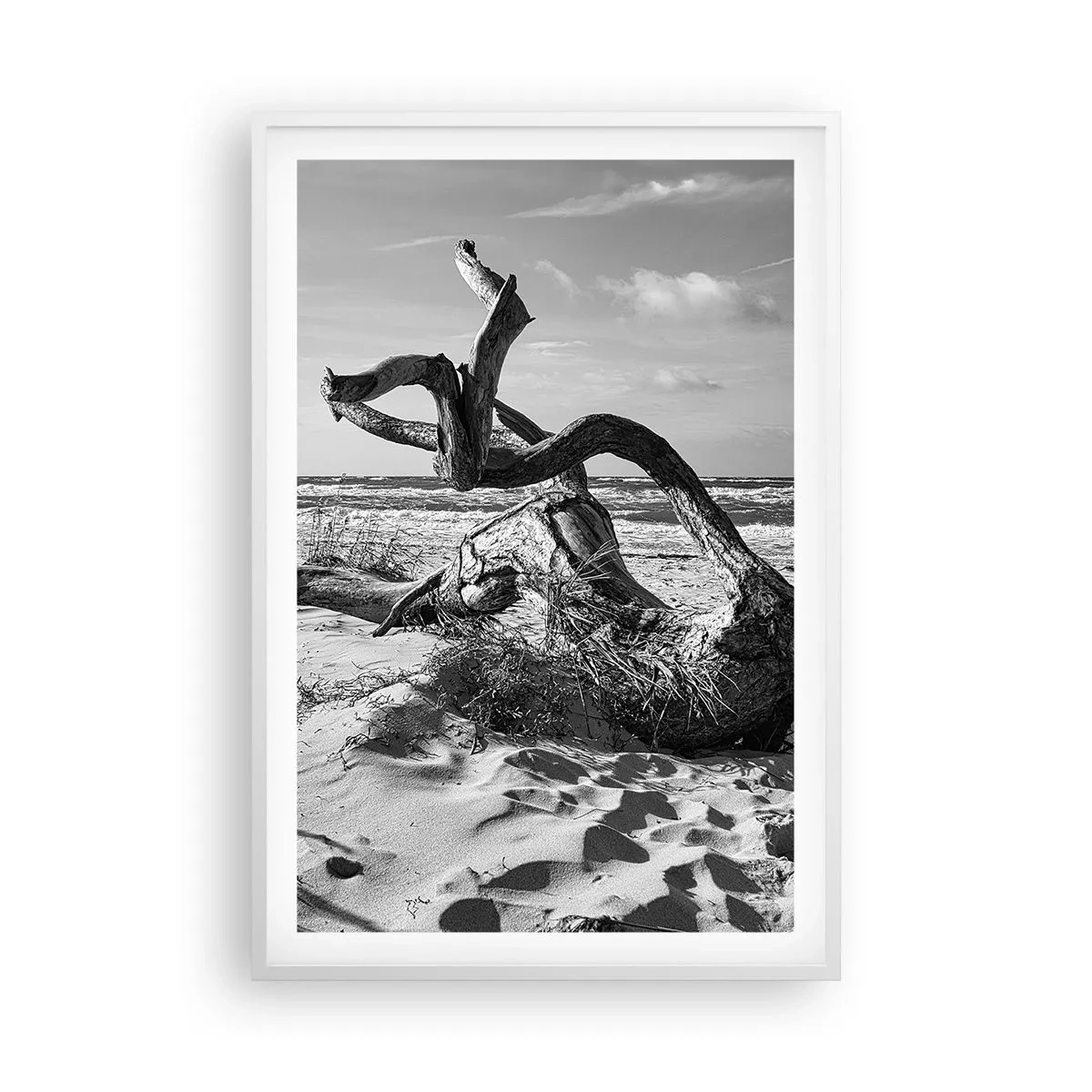 Poster in een witte lijst - Zee sculptuur - 61x91 cm