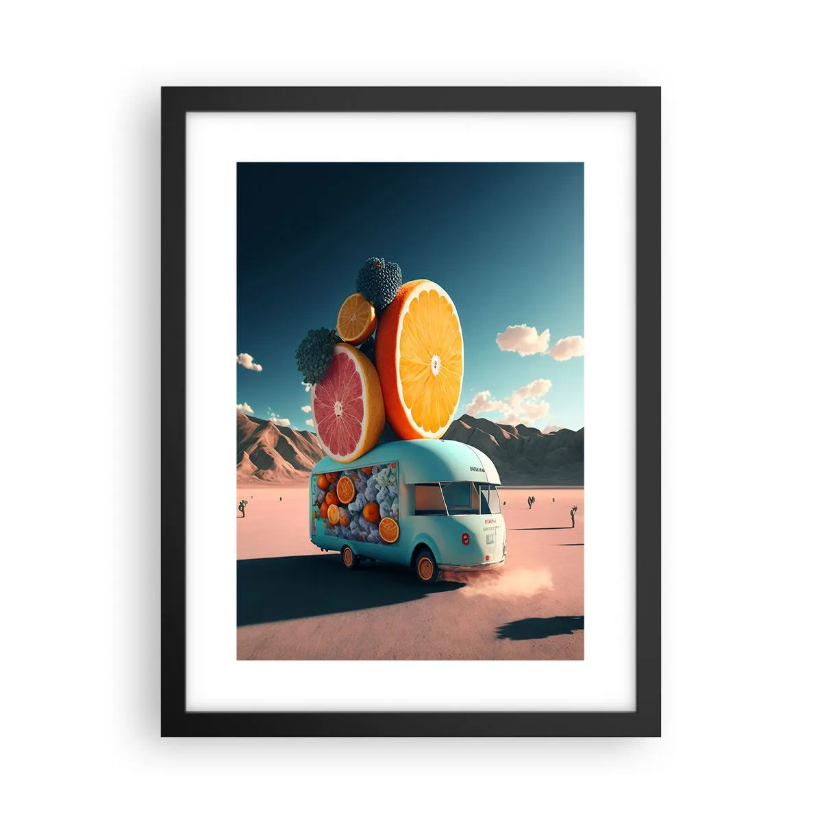 Poster in een zwarte lijst - De smaak van vakantie - 30x40 cm