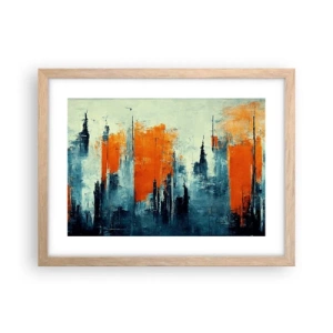 Een poster in een licht eiken lijst - Modern landschap - 40x30 cm