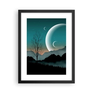 Poster in een zwarte lijst - Carneval in Sterrennacht  - 30x40 cm