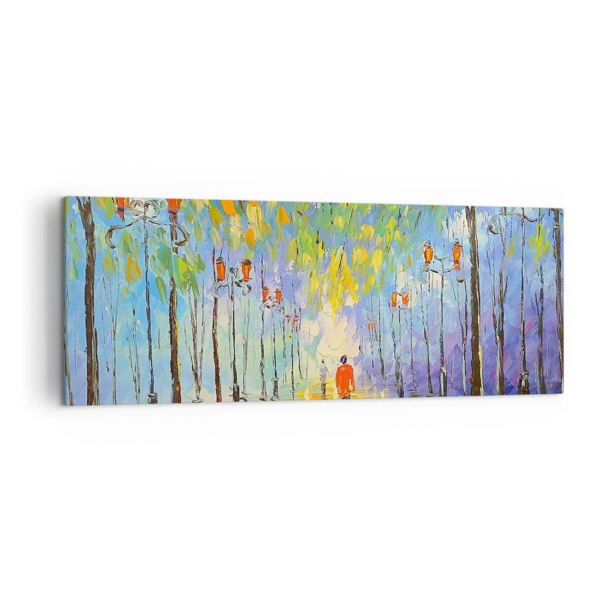 Schilderen op canvas - Nachtlied van regen - 140x50 cm