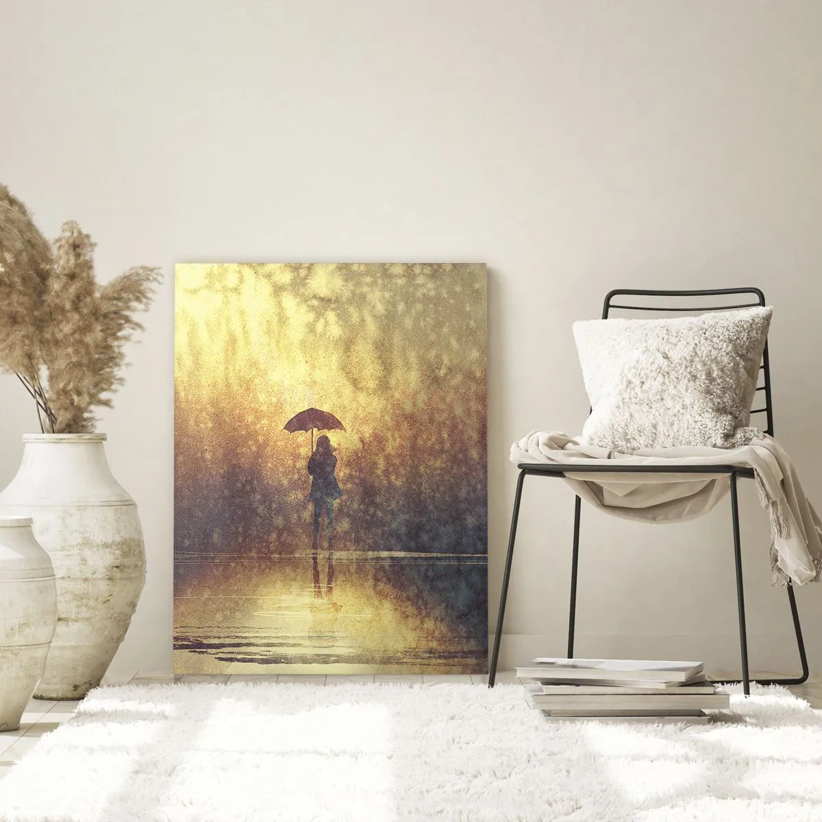 Schilderen op glas - Ik voel dat iemand naar me kijkt - 50x70 cm