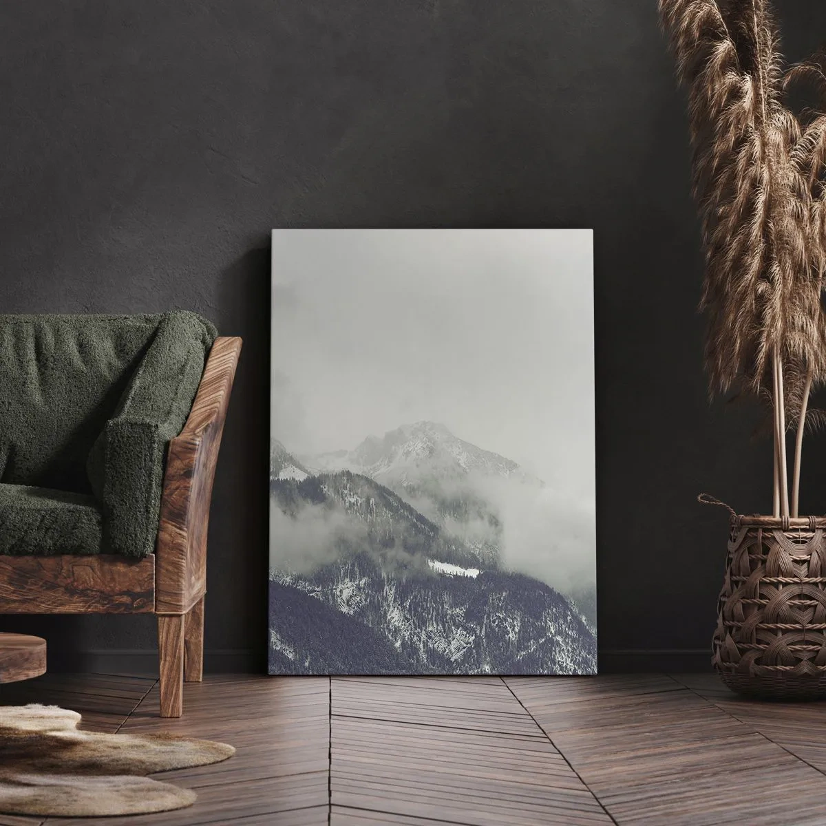 Schilderen op canvas - Mistige vallei - 50x70 cm