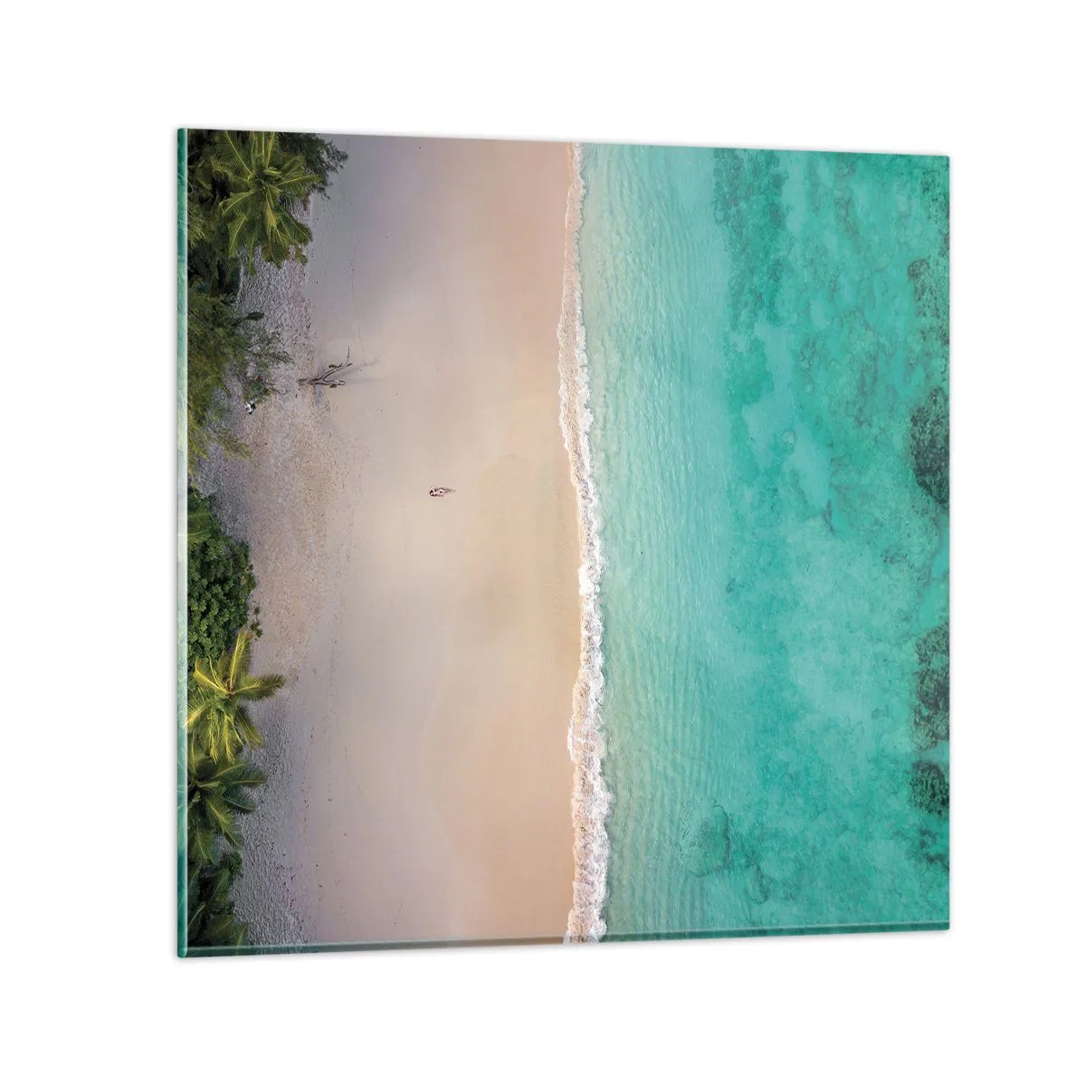 Schilderen op glas - Paradijsstrand - 70x70 cm