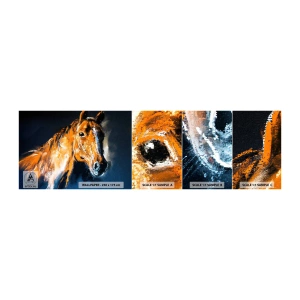 Fotobehang Monster Zelfklevend Deluxe Sticker - Dus wat, ga je? - Dieren, Paard, Merrie - 100x30 cm