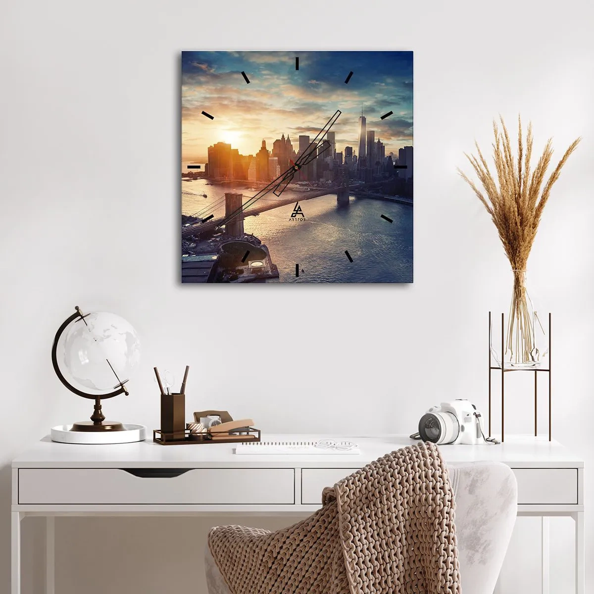 Wandklok - Klok - Westers cultuurmonument - 40x40 cm