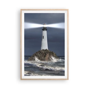 Een poster in een licht eiken lijst - Hier... hier... hier! - 61x91 cm