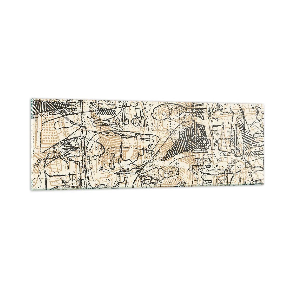 Schilderen op glas - Het wacht om te worden gedecodeerd - 90x30 cm