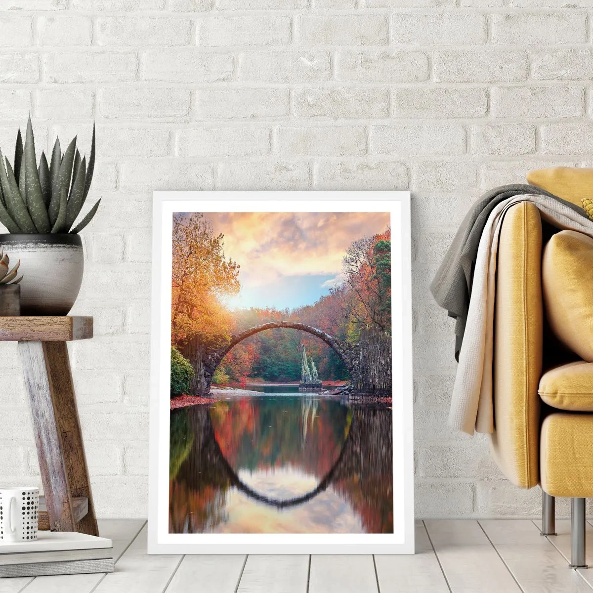 Poster in een witte lijst - Aan de andere kant van de spiegel - 30x40 cm