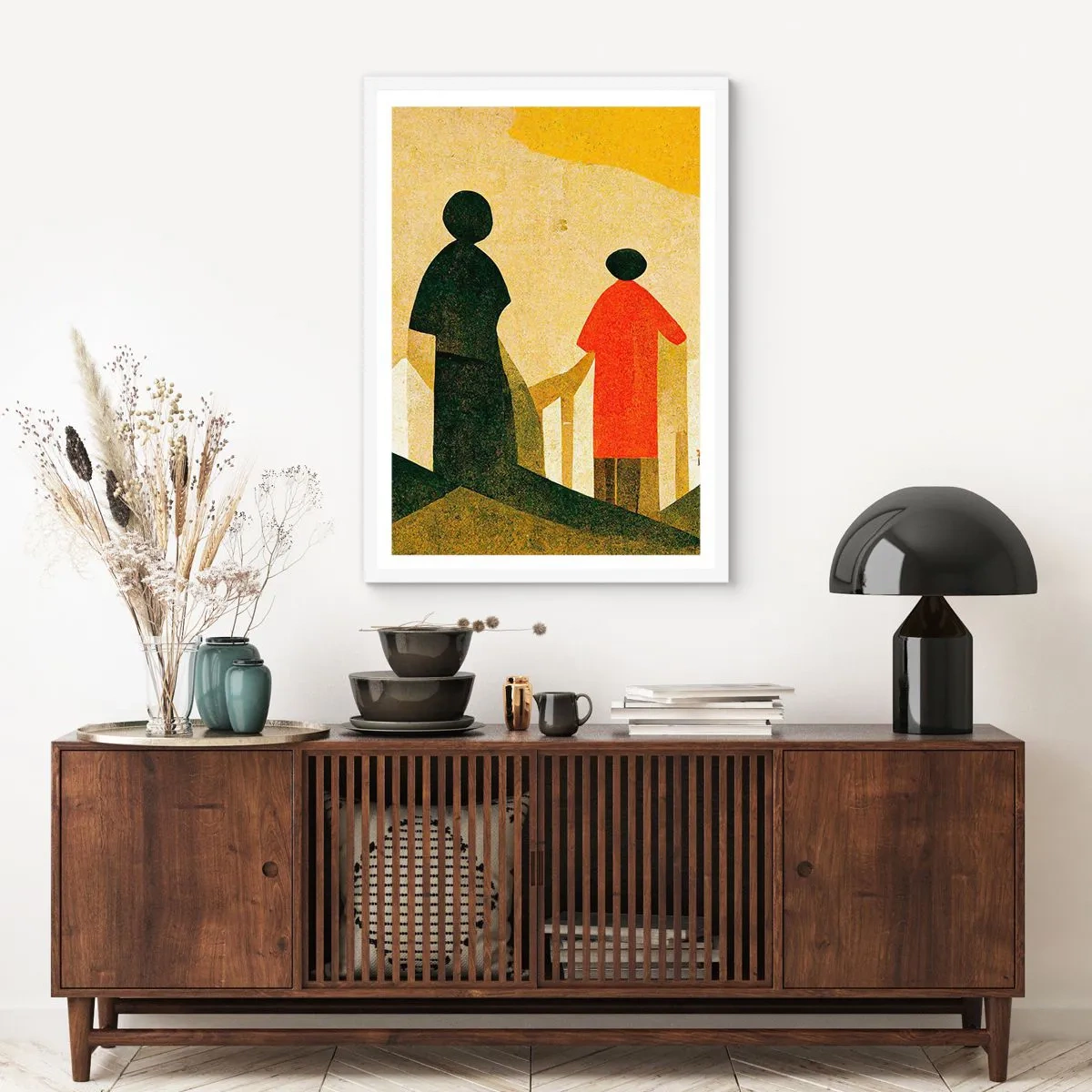 Poster in een witte lijst - Er is nog een lange weg te gaan - 40x50 cm