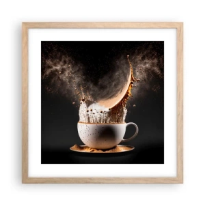 Een poster in een licht eiken lijst - Een explosie van smaak - 40x40 cm