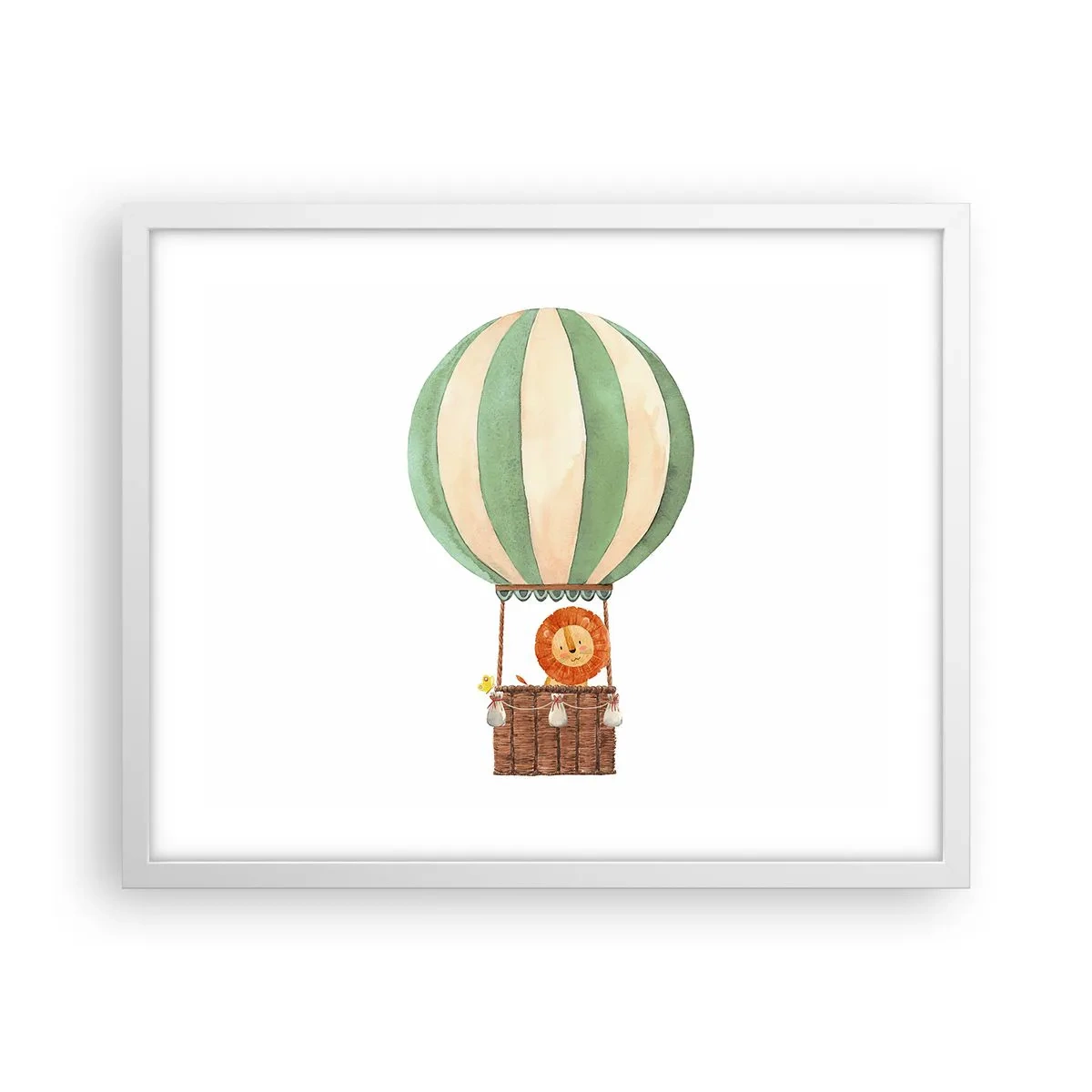 Poster in een witte lijst - Leons reizen - 50x40 cm