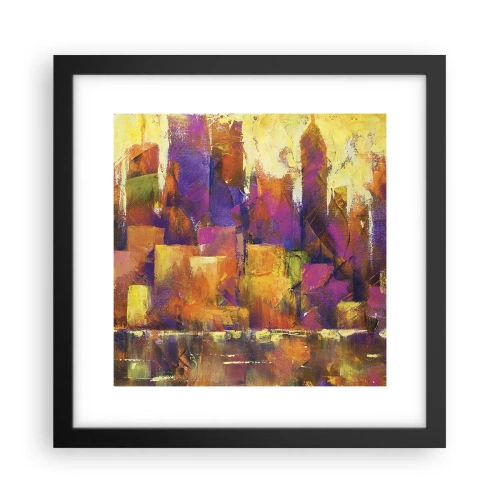 Poster in een zwarte lijst - Metropolitan compositie - 30x30 cm