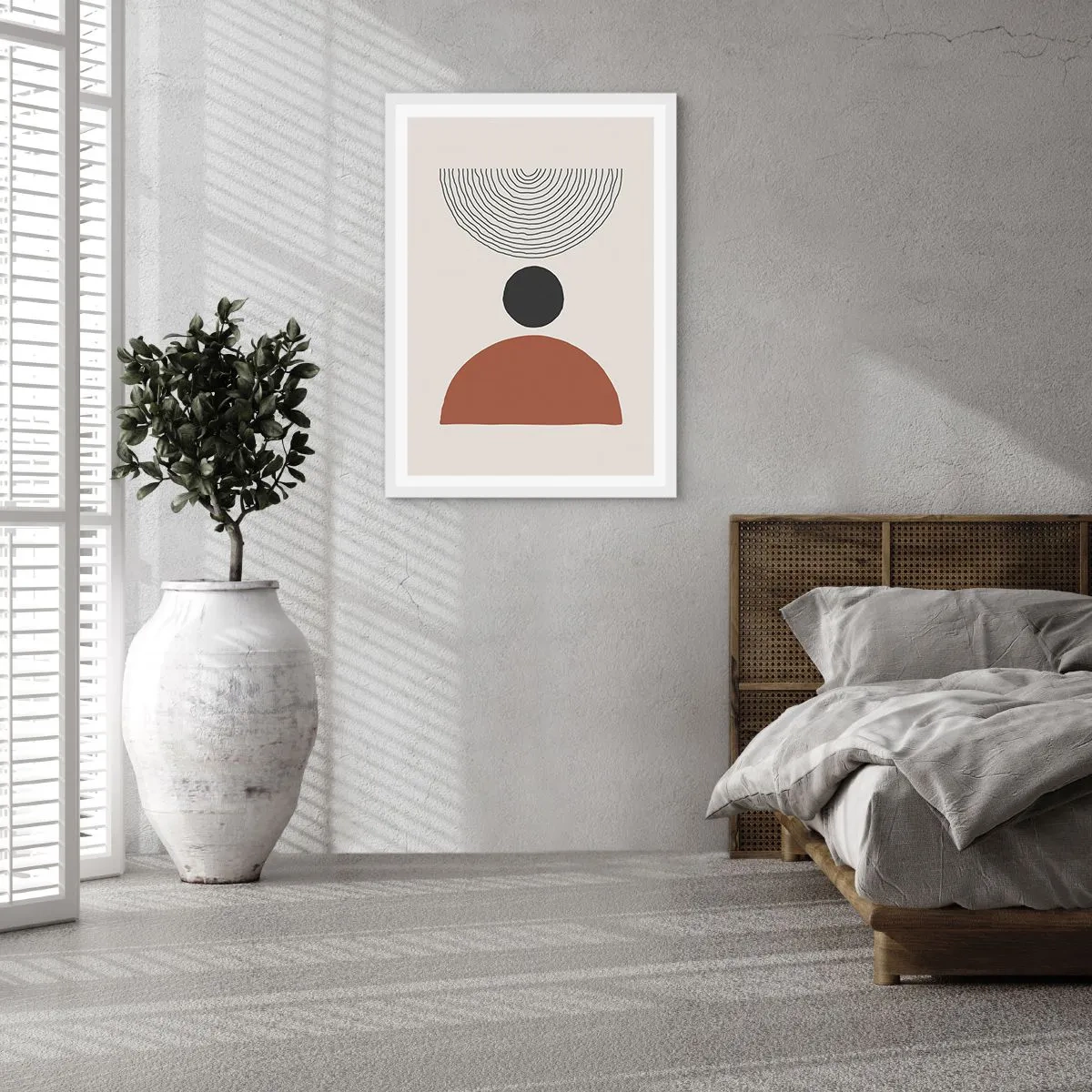 Poster in een witte lijst - Het middelpunt van de aandacht - 61x91 cm