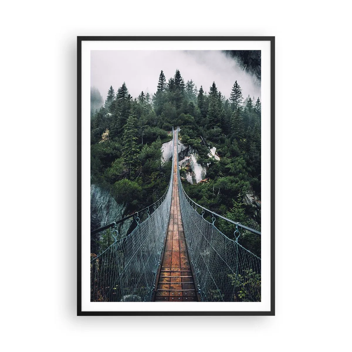 Poster in een zwarte lijst - Alleen voor hoogvliegers - 70x100 cm