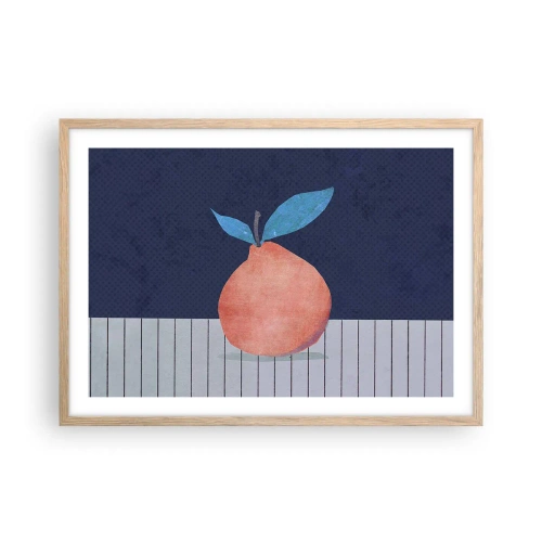 Een poster in een licht eiken lijst - Convexiteit en vlak - 70x50 cm