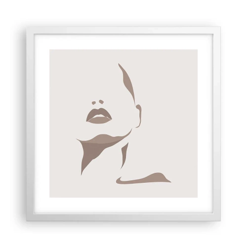 Poster in een witte lijst - Gemaakt van licht en schaduw - 40x40 cm