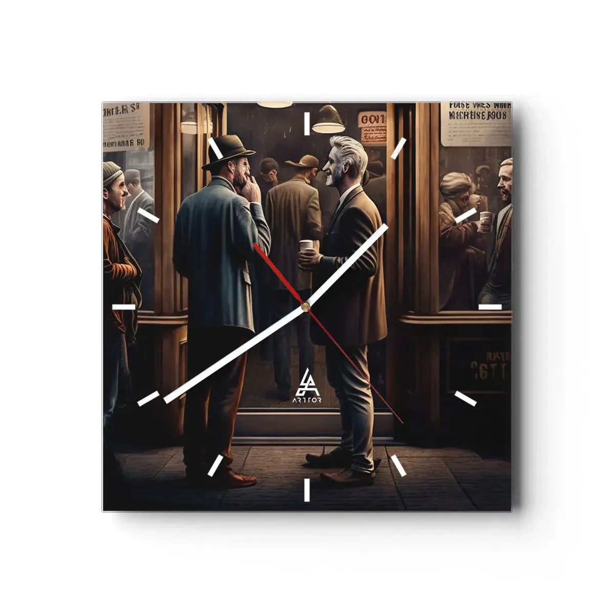 Wandklok - Klok - Een goed moment van de dag - 40x40 cm