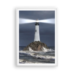 Poster in een witte lijst - Hier... hier... hier! - 70x100 cm