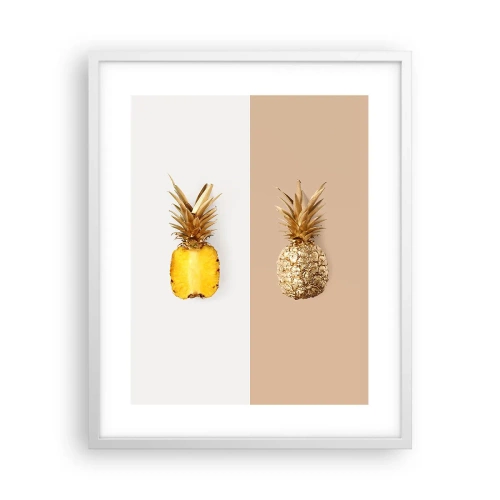Poster in een witte lijst - Ananas voor ons - 40x50 cm