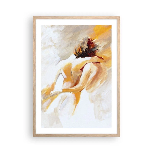 Een poster in een licht eiken lijst - In de lucht van nabijheid - 50x70 cm