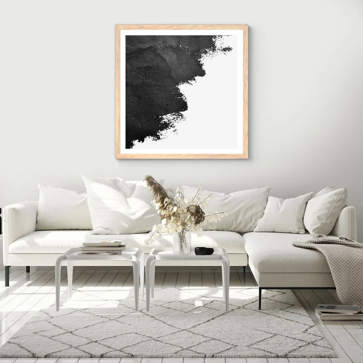 Een poster in een licht eiken lijst - Elementen: aarde - 30x30 cm