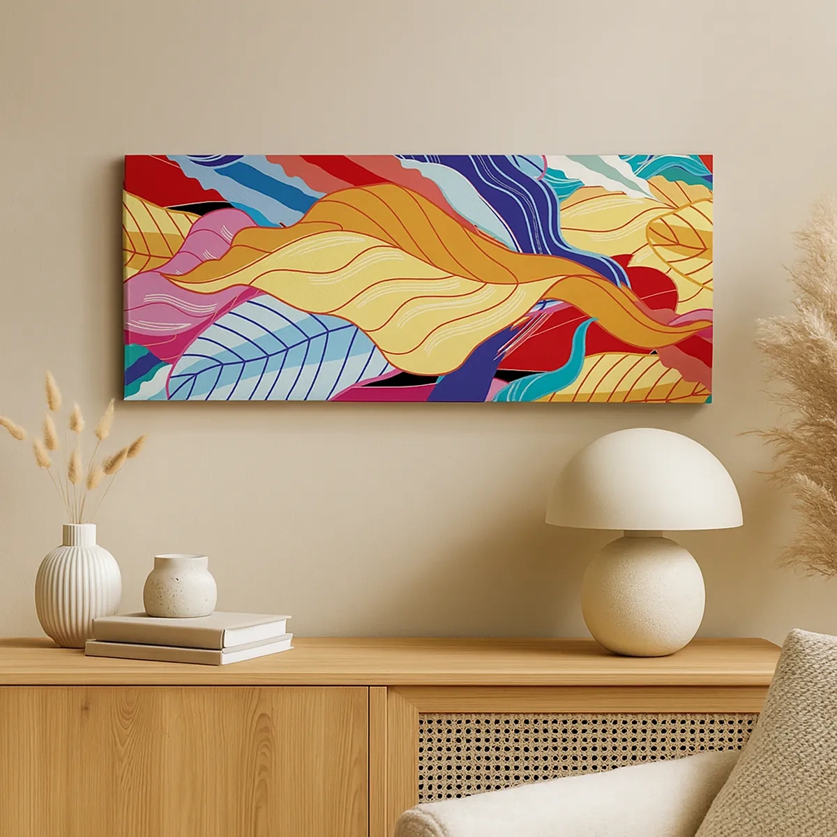 Schilderen op canvas - Een kleurrijke puinhoop - 30x30 cm