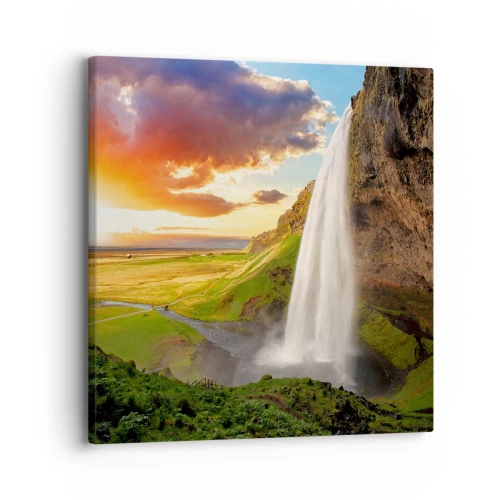 Schilderen op canvas - De volheid van de IJslandse zomer - 30x30 cm