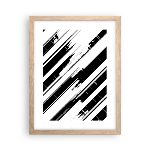 Een poster in een licht eiken lijst - Een intense en dynamische compositie - 30x40 cm