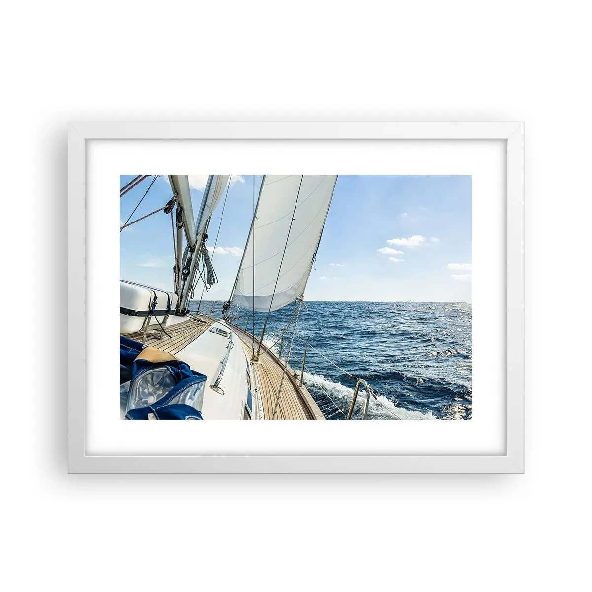 Poster in een witte lijst - Ahoi, avontuur - 40x30 cm