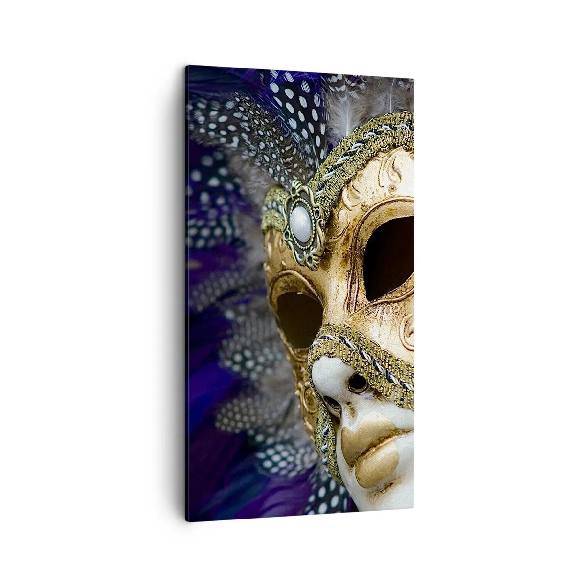 Schilderen op canvas - Venetiaans portret in goud - 45x80 cm