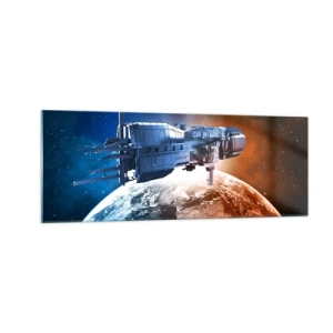 Schilderen op glas - Een zorgvuldige waarnemer - 140x50 cm