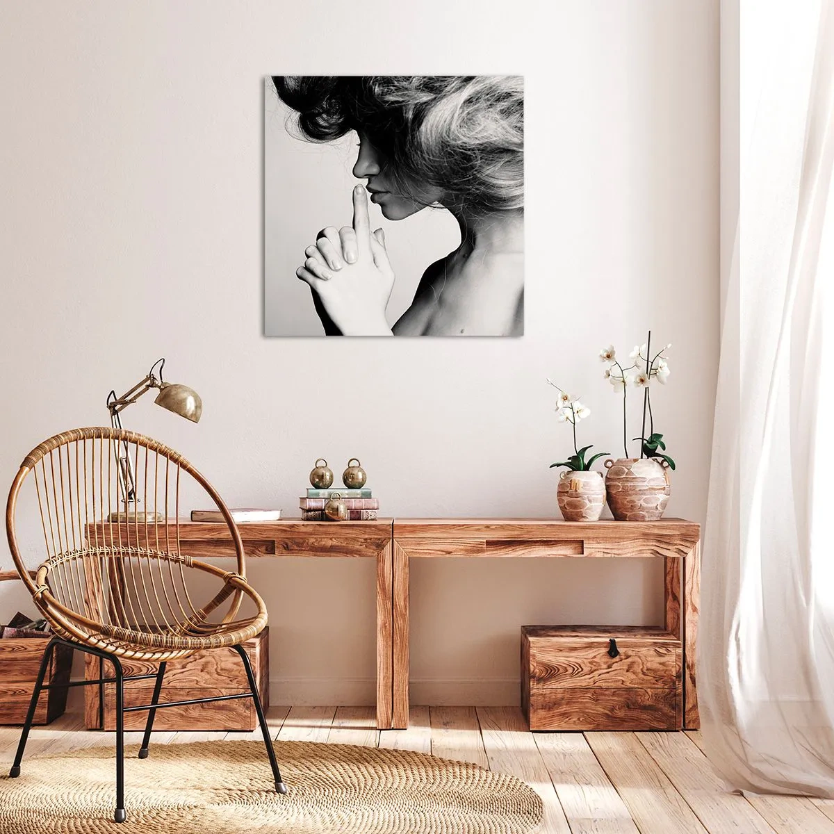 Schilderen op canvas - Luisteren naar zichzelf - 70x70 cm