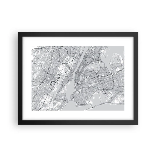 Poster in een zwarte lijst - De anatomie van een metropool - 40x30 cm