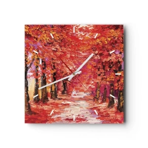 Wandklok - Klok - Herfst impressie - 30x30 cm