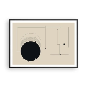 Poster in een zwarte lijst - Een flexibele en dynamische compositie - 100x70 cm